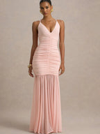 Marivelle V-Neck Ruched Dress