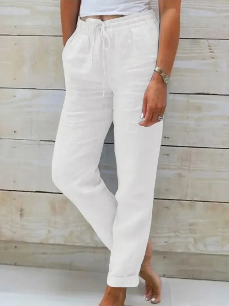 Zara Relaxed Fit Linen Trousers