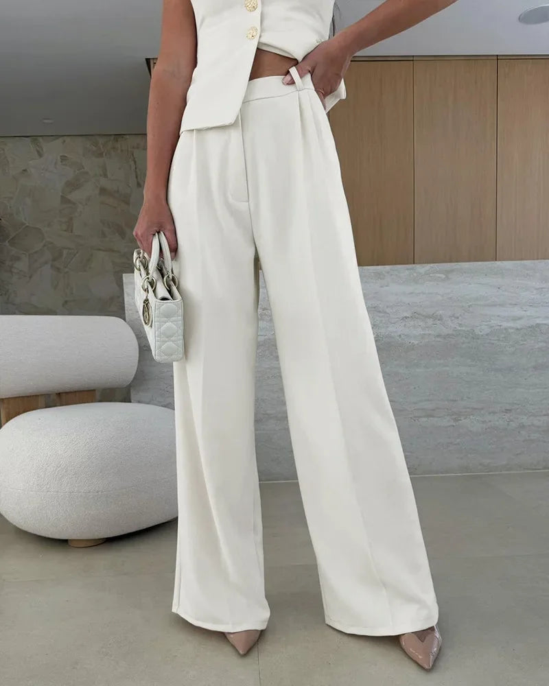 Isla Sleeveless Blazer Pant Set