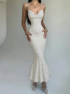 Camila Elegant Polka Dot Mermaid Dress