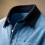 Gents Corduroy Long Sleeve Polo