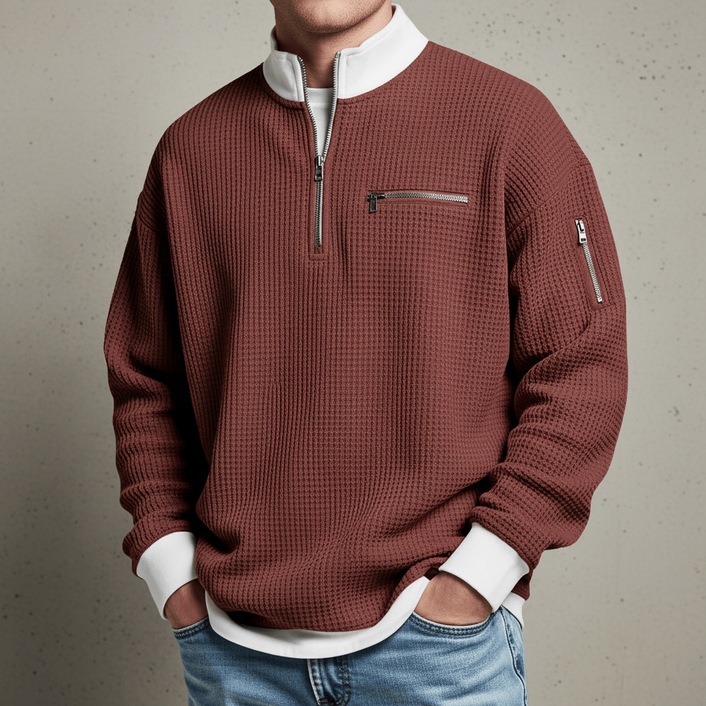 Aaron Waffle Knit Sweater
