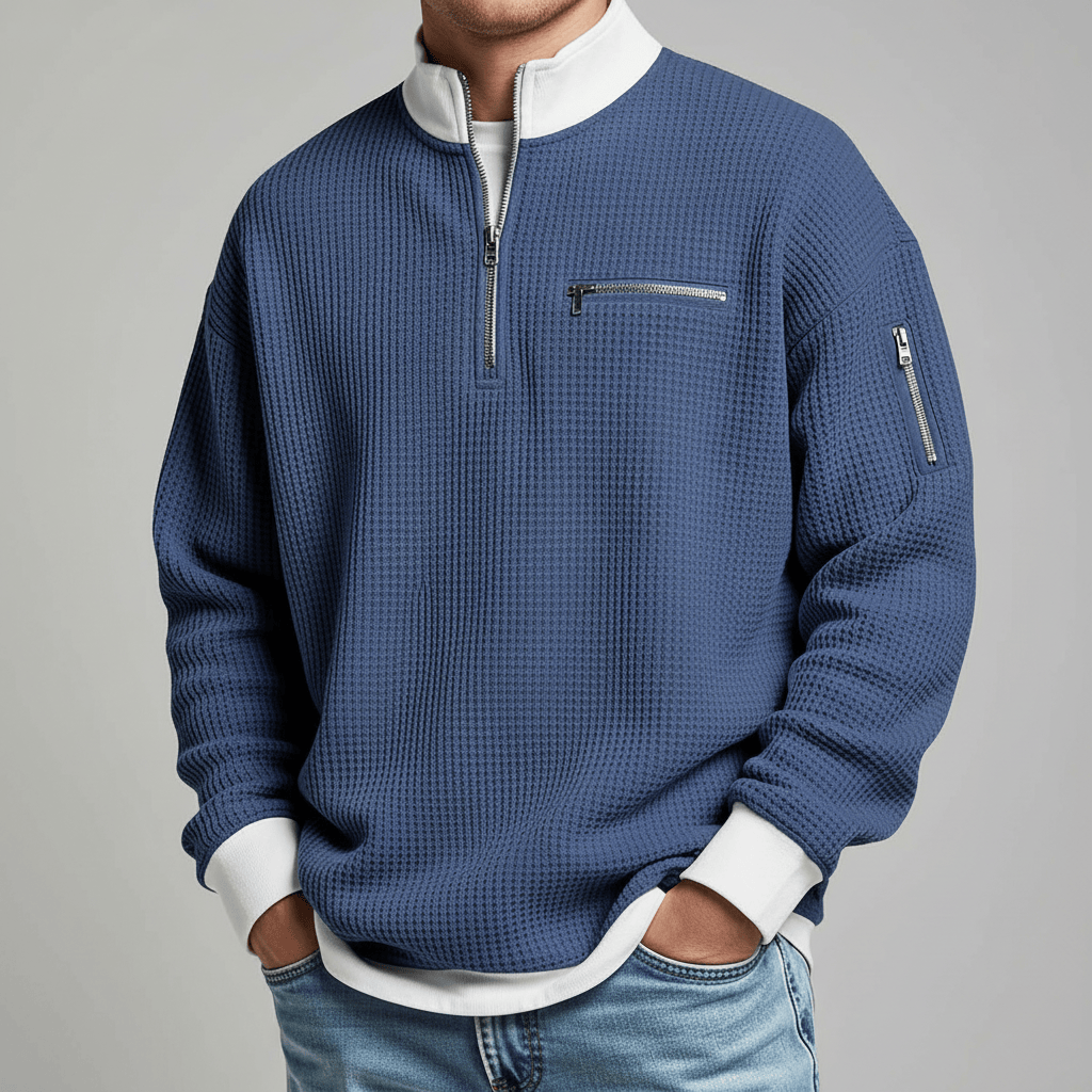 Aaron Waffle Knit Sweater