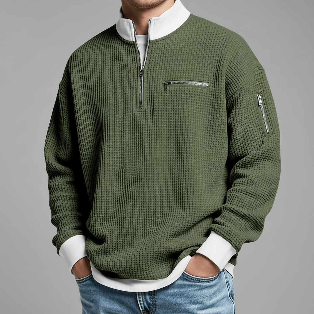 Aaron Waffle Knit Sweater