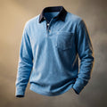 Gents Corduroy Long Sleeve Polo