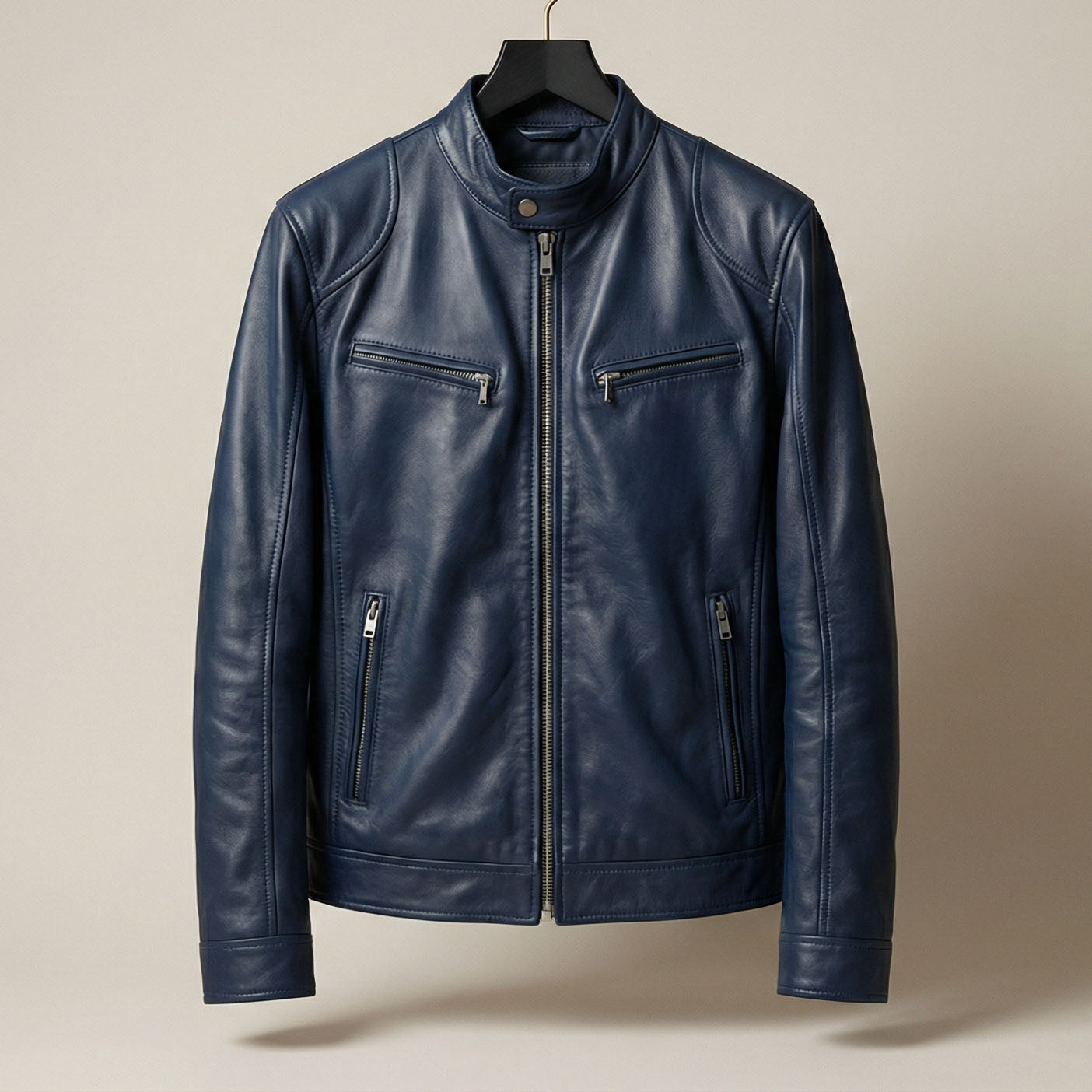 Enzo Leather Zip Jacket