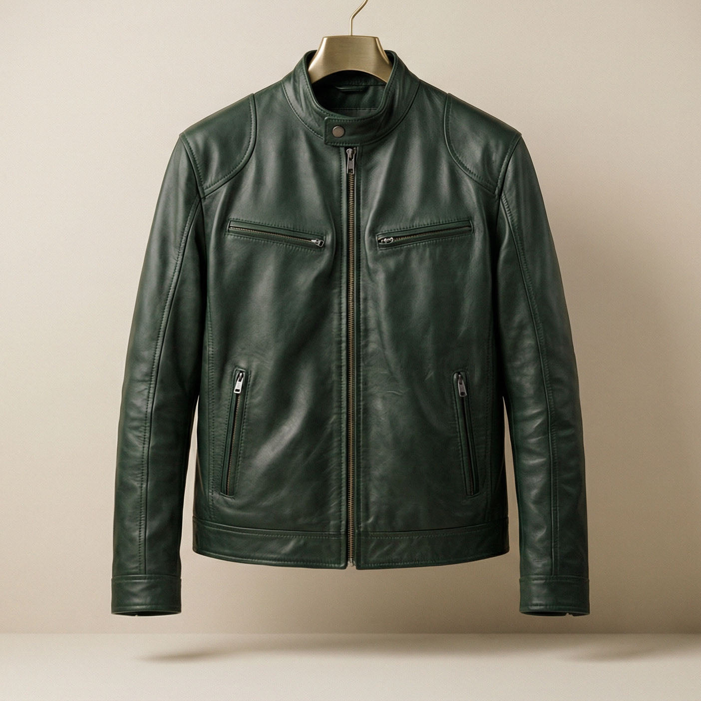 Enzo Leather Zip Jacket