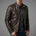 Enzo Leather Zip Jacket
