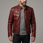 Enzo Leather Zip Jacket